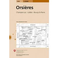 Bundesamt - Swisstopo Topografische Kaart 1345 Orsières