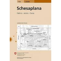 Bundesamt - Swisstopo Topografische Kaart 1156 Schesaplana