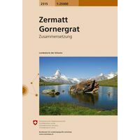 Bundesamt - Swisstopo Topografische Kaart 2515 Zermatt