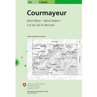 Bundesamt - Swisstopo Topografische Kaart 292 Courmayeur