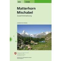 Bundesamt - Swisstopo Topografische Kaart 5006 Matterhorn - Mischabel