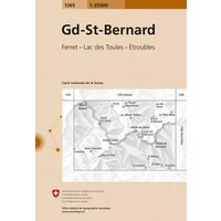Bundesamt - Swisstopo Topografische Kaart 1365 Grand St.Bernard