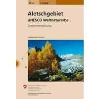 Bundesamt - Swisstopo Topografische Kaart 2516 Aletschgebiet