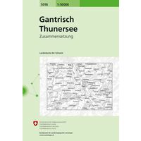 Bundesamt - Swisstopo Topografische Kaart 5018 Gantrisch - Thuner See