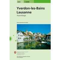 Bundesamt - Swisstopo Topografische Kaart 5020 Yverdon-les-Bains