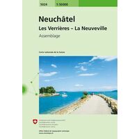 Bundesamt - Swisstopo Topografische Kaart 5024 Neuchatel - Les Verrieres