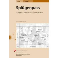 Bundesamt - Swisstopo Topografische Kaart 1255 Splügenpass