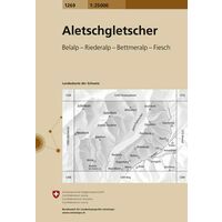 Bundesamt - Swisstopo Topografische Kaart 1269 Aletschgletscher