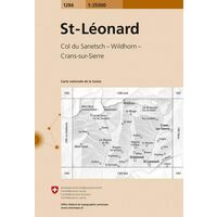 Bundesamt - Swisstopo Topografische kaart 1286 St-Leonard