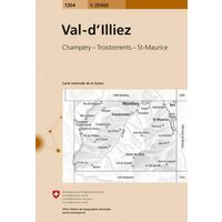 Bundesamt - Swisstopo Topografische kaart 1304 Val-d'Illiez