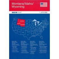 Busche Maps Wegenkaart Montana Idaho Wyoming