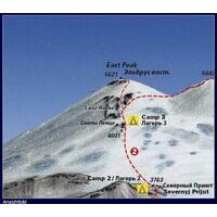 Climbing-map Trekkingkaart Elbrus