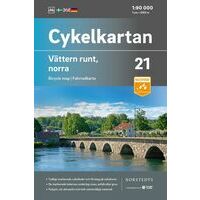 Cykelkartan Fietskaart Zweden Fietskaart 21 Vattermeer Noord