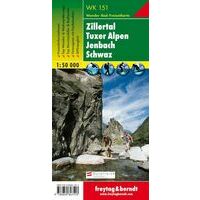 Freytag & Berndt Wandelkaart WK151 Zillertal - Tuxer Alpen