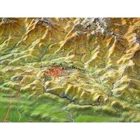 Georelief Maps Reliëfkaart Nepal Groot Met Aluminium Frame