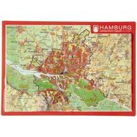 Georelief Maps Reliëf Ansichtkaart Hamburg