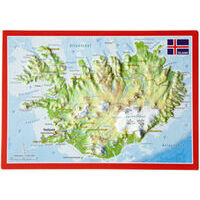 Georelief Maps Reliëf Ansichtkaart IJsland