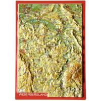 Georelief Maps Reliefpostkarte Weserbergland