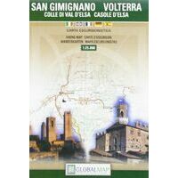 Global Map Wandelkaart San Gimignano - Volterra