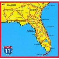 Hallwag Wegenkaart 11 Florida