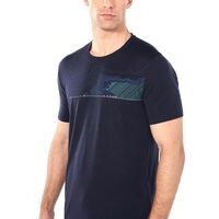 Icebreaker Mens Tech Lite Ss Crewe Glacial Lines