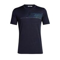 Icebreaker Mens Tech Lite Ss Crewe Glacial Lines