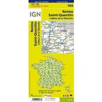 IGN Fietskaart 104 Reims - Saint-Quentin