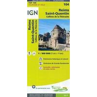 IGN Fietskaart 104 Reims - Saint-Quentin