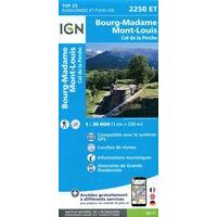 IGN Wandelkaart 2250et Bourg-Madame Mont-Louis
