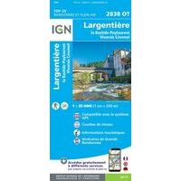 IGN Wandelkaart 2838ot Largentière