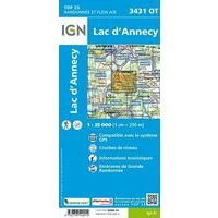 IGN Wandelkaart 3431ot Lac D'Annecy
