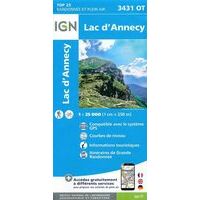 IGN Wandelkaart 3431ot Lac D'Annecy