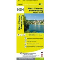 IGN Fietskaart 111 Metz - Verdun - Luxembourg