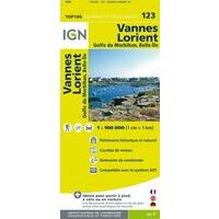 IGN Fietskaart 123 Vannes - Lorient - Morbihan