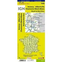 IGN Fietskaart 144 Annecy - Thonon-les-Bains