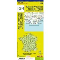 IGN Fietskaart 172 Toulon Aix-en-Provence Calanques