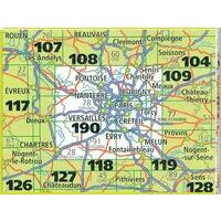 IGN Fietskaart 190 Parijs Chantilly Fontainebleau