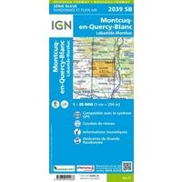 IGN Topografische Kaart 2039SB Montcuq-en-Quercy-Blanc