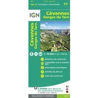 IGN Wandel- En Fietskaart Cevennes & Gorges Du Tarn