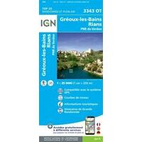 IGN Wandelkaart 3343ot Gréoux-les-Bains