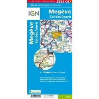 IGN Wandelkaart 3531OTR Megève & Col Des Aravis