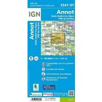 IGN Wandelkaart 3541ot Annot - St-André Les Alpes