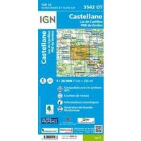 IGN Wandelkaart 3542ot Castellane - Lac De Castillon