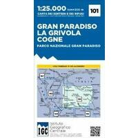 Istituto Geografico Centrale Wandelkaart 101 Gran Paradiso 1:25.000