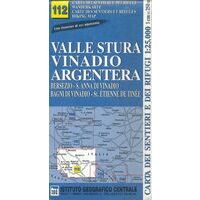 Istituto Geografico Centrale Wandelkaart 112 Valle Stura 1:25.000
