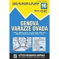 Istituto Geografico Centrale Wandelkaart 16 Genova Varazze Ovada 1:50.000