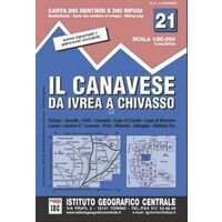 Istituto Geografico Centrale Wandelkaart 21 Il Canavese Da Ivrea A Chivasso