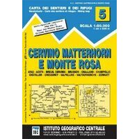 Istituto Geografico Centrale Wandelkaart 5 Cervino Matterhorn 1:50.000