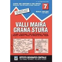 Istituto Geografico Centrale Wandelkaart 7 Valli Maira 1:50.000