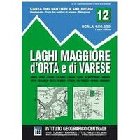 Istituto Geografico Centrale Wandelkaart 12 Laghi Maggiore 1:50.000